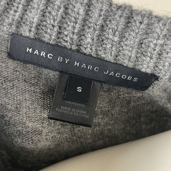 Marc By Marc Jacobs Gray Y2K Asymmetrical Wool Cashmere Sweater Tunic - Picture 7 of 11